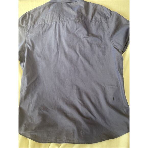 CALVIN KLEIN Men's Short Sleeve Button-Front Shirt size XL/ TG - Picture 6 of 8